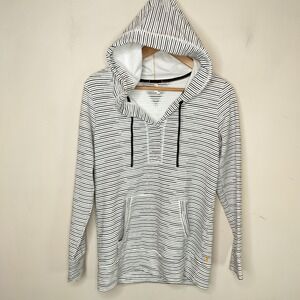 Lucy Active Striped Hoodie Small Cotton Blend Pouch Pocket